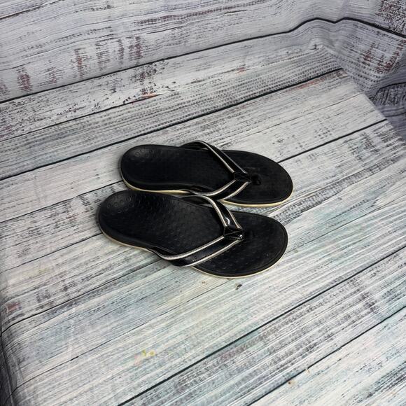 Vionic Black Flip Flop Sandals Women’s Size 11 Comfort Orthotic Arch Support - Picture 2 of 3